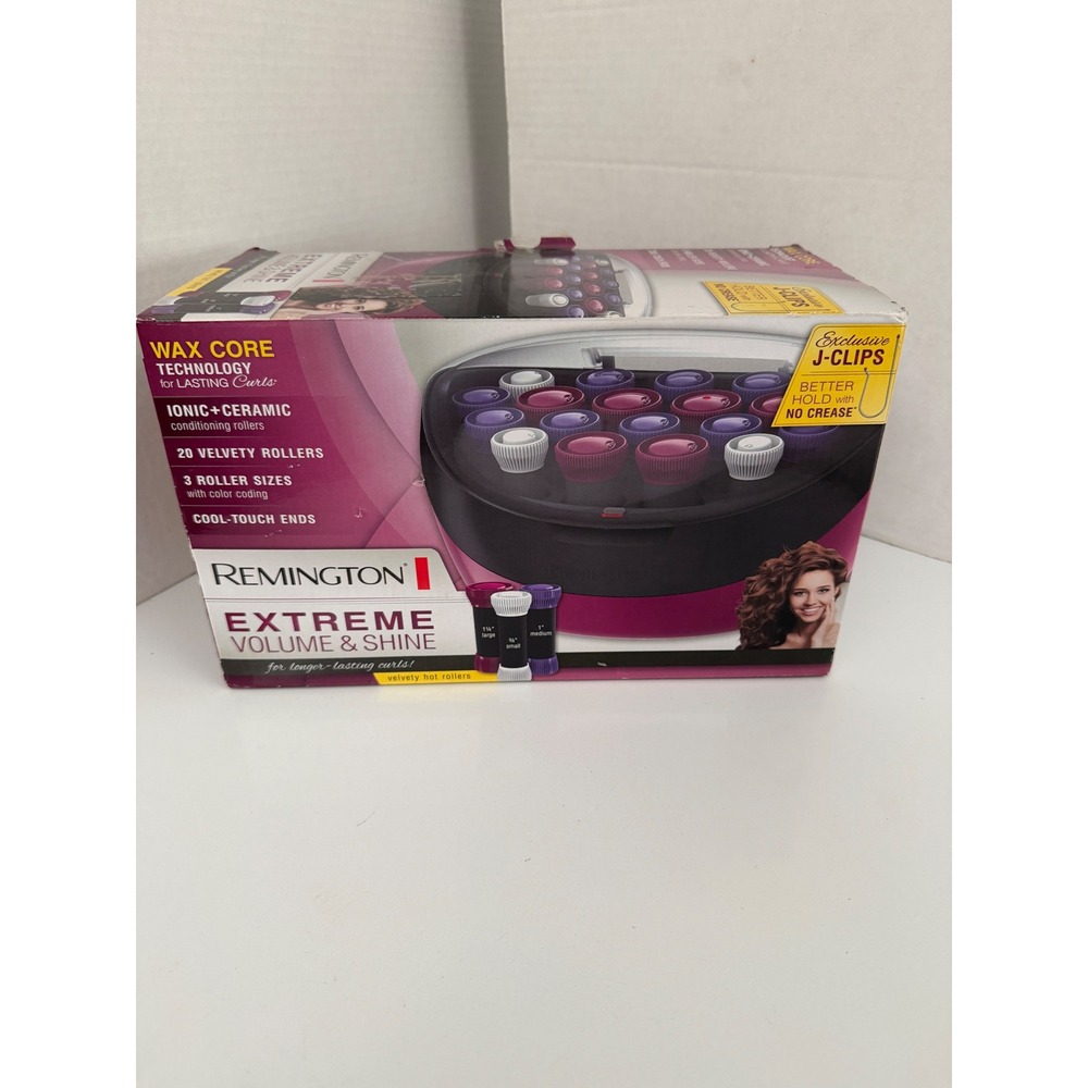 Remington Extreme Volume & Shine 20 Velvety Hot Rollers H5600 Ionic Ceramic Set